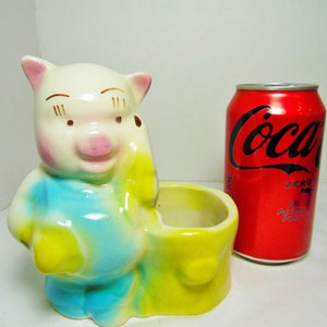 Shawnee Pig Planter Farmer Pig Planter Mid Century Planter Kitschy Pig Planter Pottery Pig Planter Vintage Planter Vintage Shawnee Planter