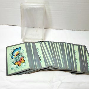 Mazzo di carte a farfalla vintage Carte Whitman Carte a farfalla vintage Whitman Gioco di carte retrò