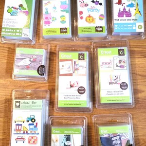 Cricut 新しい Cricut カートリッジ 生き物を作る、壁の装飾、言葉の庭、最初の数年間、子供の頃、ビープビープ、バレンタイン