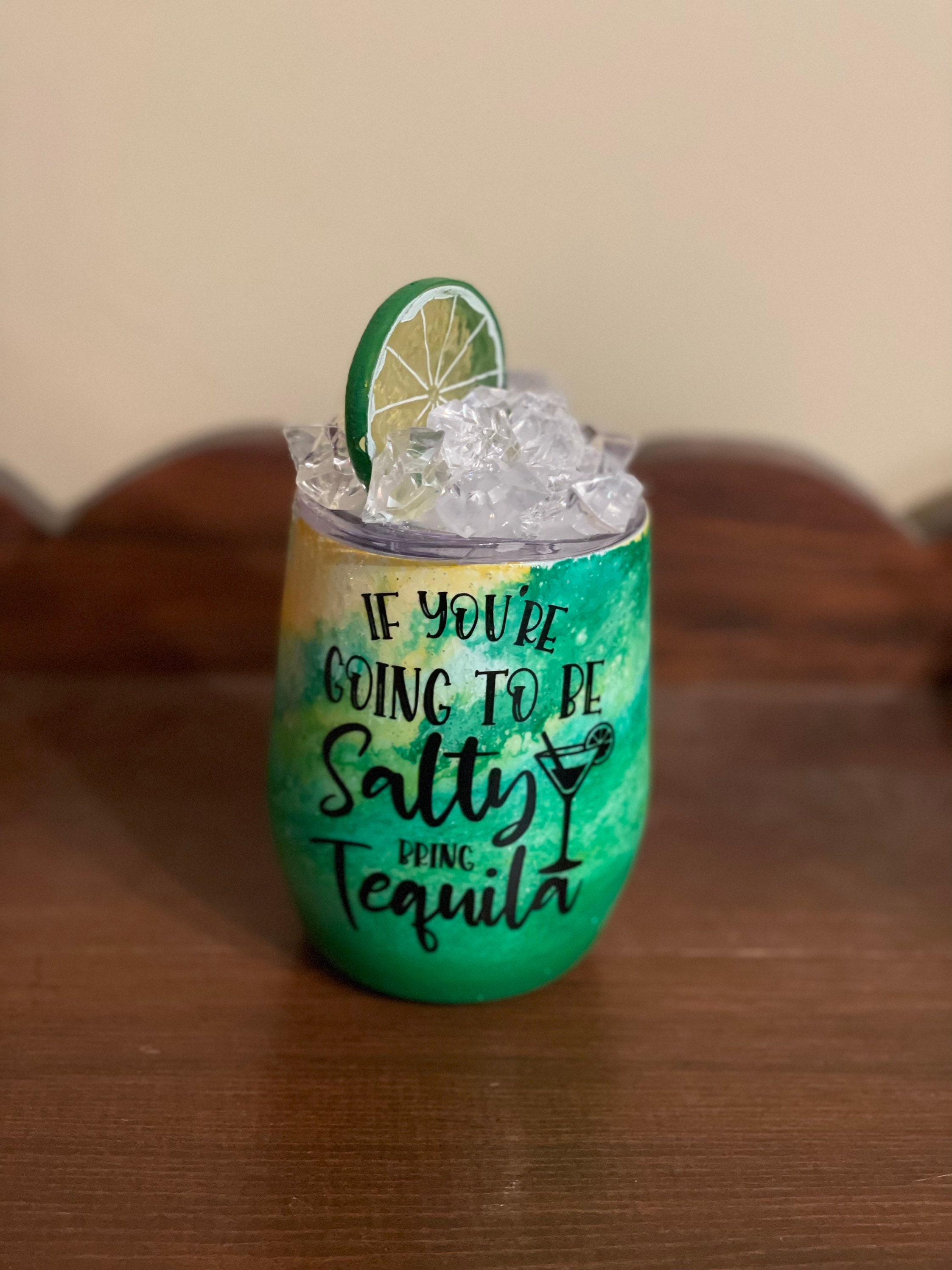 Customizable tumbler with iced lime lid Etsy