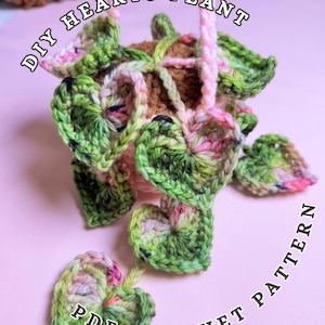 Crochet Hearts Plant Pattern PDF - Häkelanleitung mit Fotos & Schritt-für-Schritt Pflanzenanleitung
