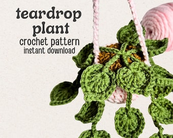 かぎ針編みのポトスの植物パターン：リアルな観葉植物の編みぐるみ