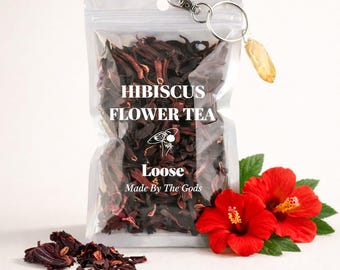 Hibiscus Flower Tea for Heart Health & Hydration | Caffeine Free Loose Leaf Herbal | Antioxidant Bright Floral Infusion | Gift