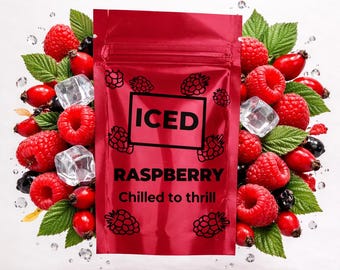 Refreshing Iced Tea Cold Brew Iced Tea with Raspberry & Rosehip, Fruity Black Tea, Antioxidant Summer Drink, Loose Leaf Gift, 15 cups