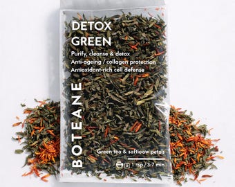 Detox Green Tea – Ultra High Antioxidant Loose Leaf Green Tea, Cleansing Reset Tea, Low Caffeine, Daily Wellness Tea, 15 Cups, Gift