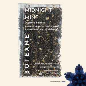 Midnight Mint Black Tea | Mint Black Tea | Chocolate Mint Tea | Loose Leaf Tea | Gourmet Tea | Luxury Tea | Artisan Tea | After-Dinner Tea