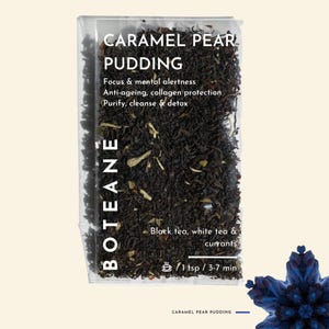 Caramel Pear Pudding Tea | Dessert Tea | Gourmet Loose Leaf | Caramel Tea | Pear Tea | White & Black Tea Blend | Luxury Tea |  Artisan Tea