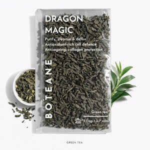 Green Tea, Antioxidant Detox, Energy Focus Loose Leaf, Low Caffeine, Clean Crisp Wellness Gift, 15 Cups