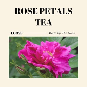 Rosenblütentee - Kräutertee für Romantik & Selbstliebe, koffeinfreier Blütentee, lose Blatt-Aphrodisiakummischung, emotionaler Herzöffner
