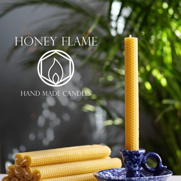 12 x 100% pure BEESWAX candles. Eco friendly • non toxic • renewable • hypoallergenic