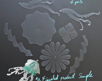 Película de plástico retráctil precortada de 0,2 mm - Medusa (7 piezas / juego) / película termorretráctil precortada / lista para encoger