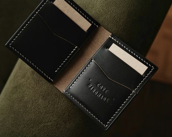 vertical | leather wallet | card holder | Horween | handmade