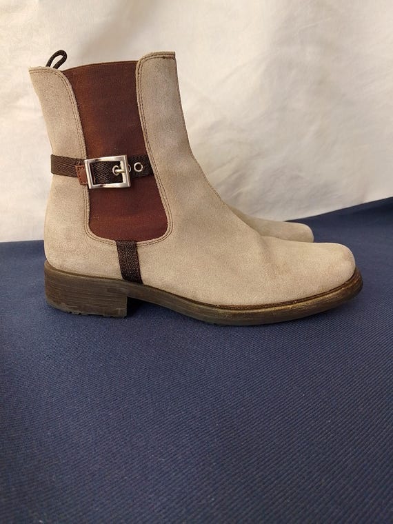 Prada Suede Chelsea Boots, Vintage Leather Ankle Boots  display picture 2
