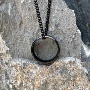 Ring Pendant Cuban Chain 