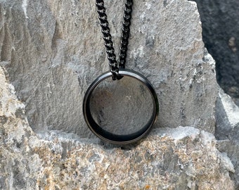 Summer Ring Necklace Hand Traced 
