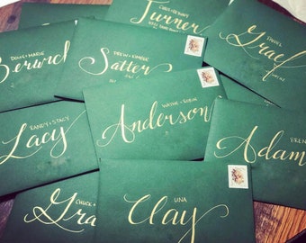 Handlettered envelopes