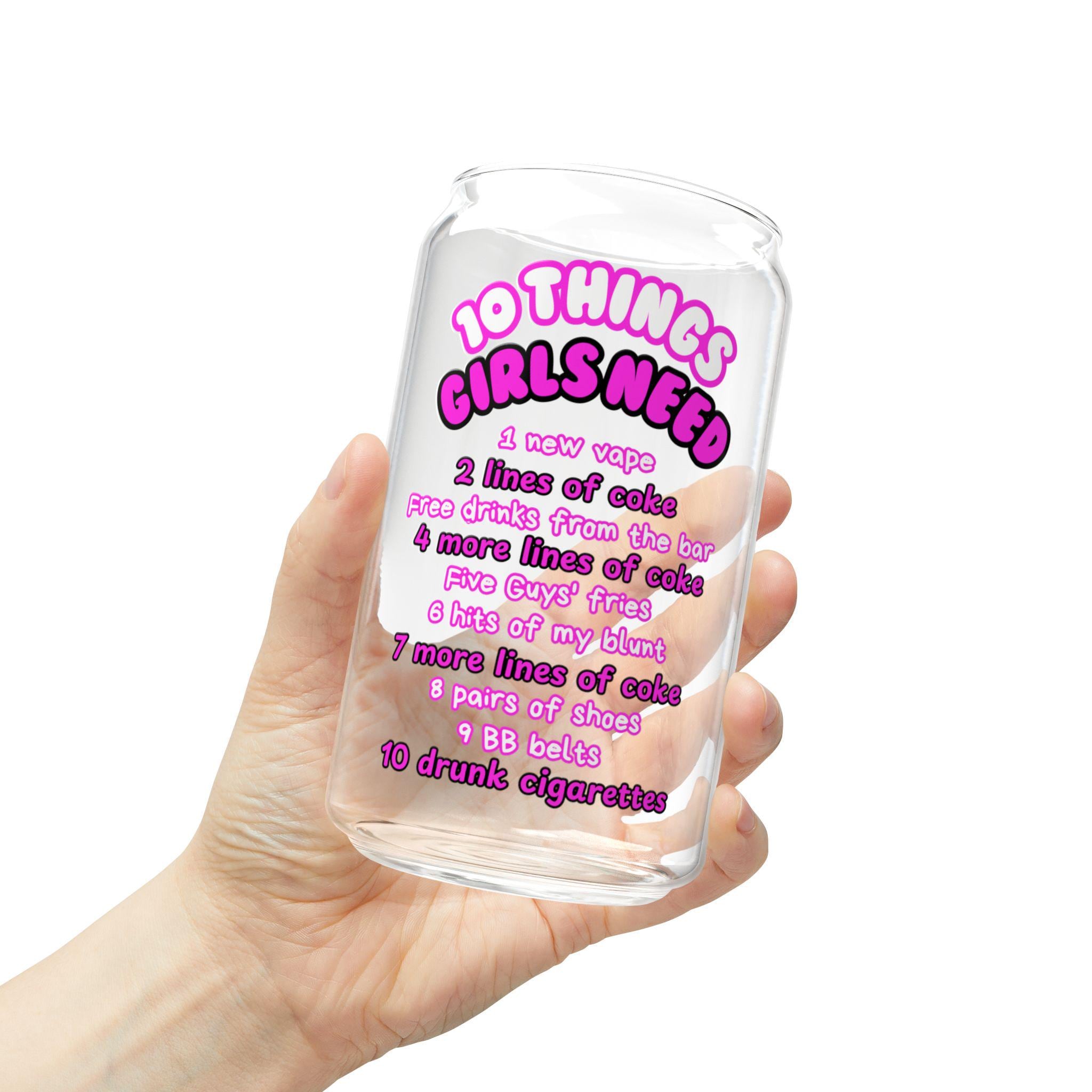 ten drunk cigarettes lyrics 10 Drunk Cigarettes Sipper Glass - 16 Oz Clear Tumbler With Pink Bubble  Letter Lyrics, Girly Girl Productions Inspired Design