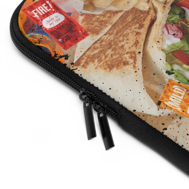 Housse pour ordinateur portable Taco Bell Design - Design bootleg rétro, étui en néoprène résistant à l'eau avec double fermeture à glissière, plusieurs tailles image 4