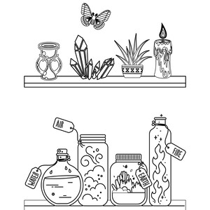 Printable Witchy Coloring Pages - Etsy