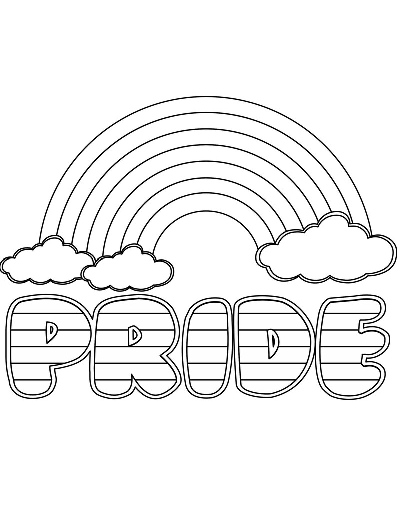 Printable PRIDE Coloring Pages To Celebrate LGBTQIA Pride Etsy Canada