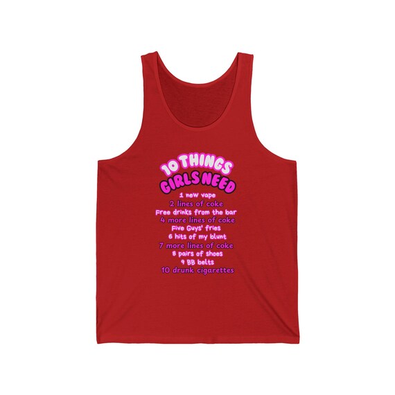 10.drunk.cigarettes Buy 10 Drunk Cigarettes Unisex Jersey Tank Top - Pink Bubble Letter Design  for Girly Girls, Perfect for Women & Gay Men Online in India
