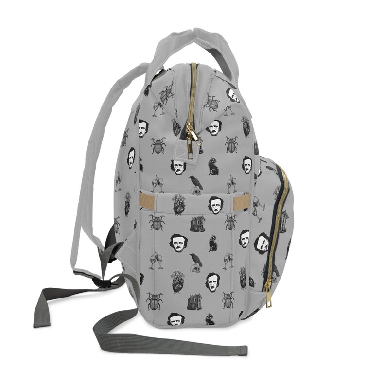 Edgar Backpack Edgar Allan Poe Iconic Tales Gothic Diaper Backpack- Stylish ...