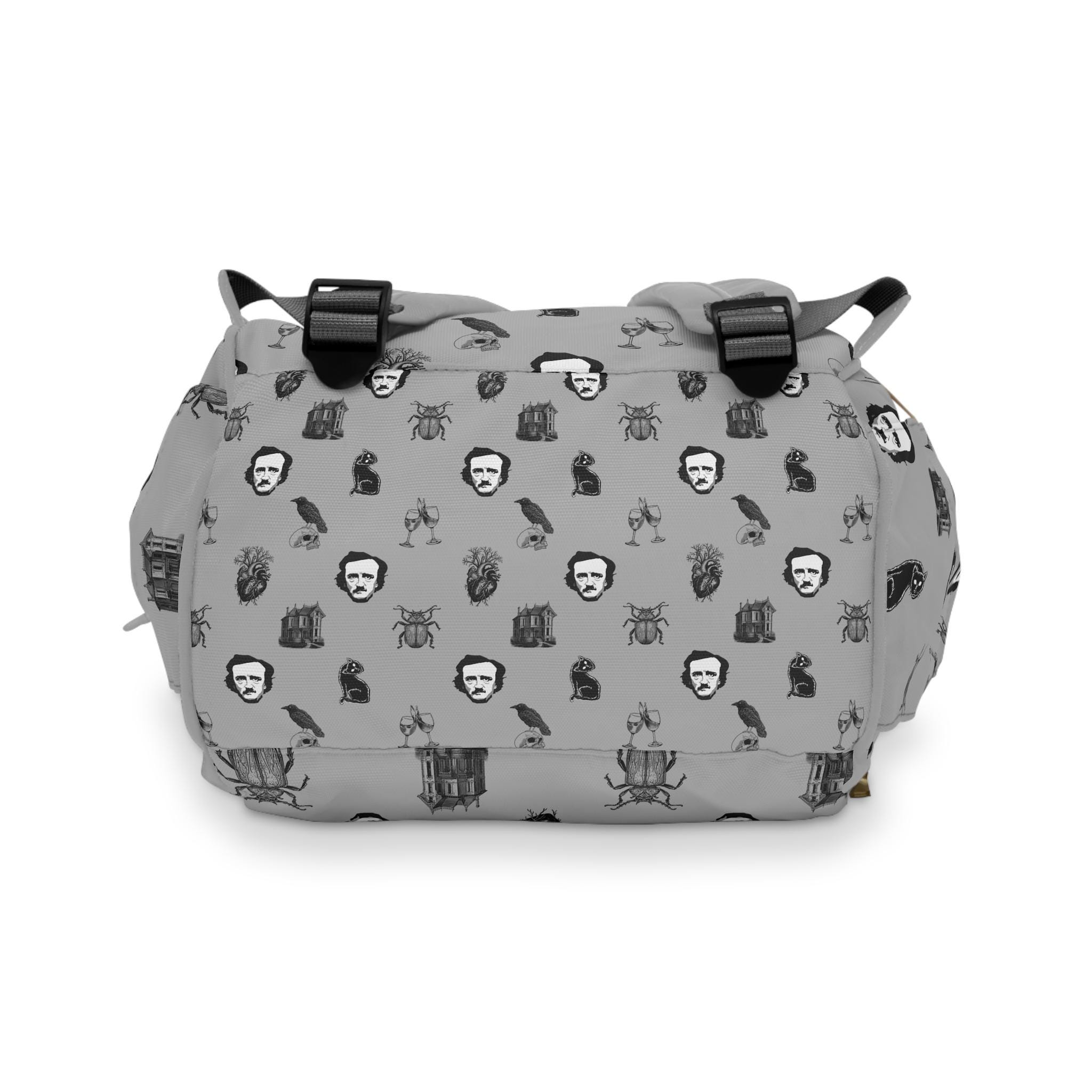 Edgar Backpack Edgar Allan Poe Iconic Tales Gothic Diaper Backpack- Stylish ...