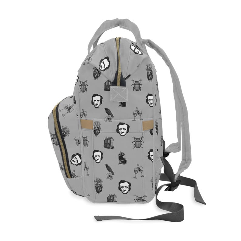 Edgar Backpack Edgar Allan Poe Iconic Tales Gothic Diaper Backpack- Stylish ...