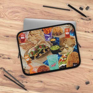 Housse pour ordinateur portable Taco Bell Design - Design bootleg rétro, étui en néoprène résistant à l'eau avec double fermeture à glissière, plusieurs tailles image 2