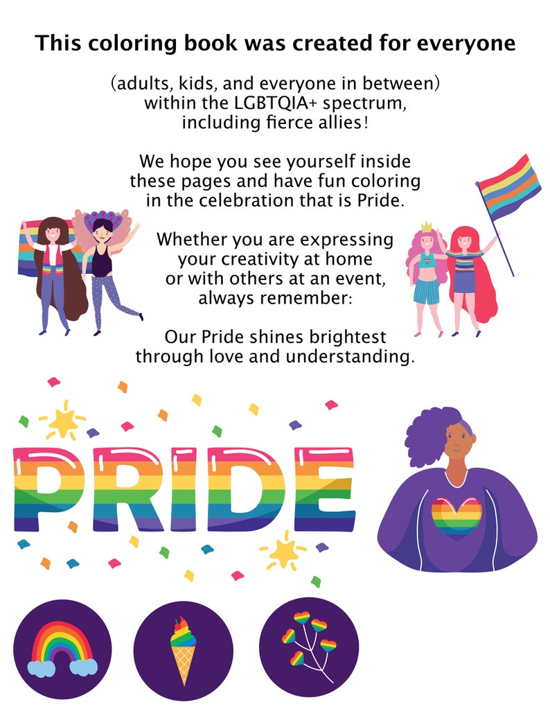 Celebrate Pride Coloring Book for Adults and Kids: 30 Designs to Express Your LGBTQ Pride image 6