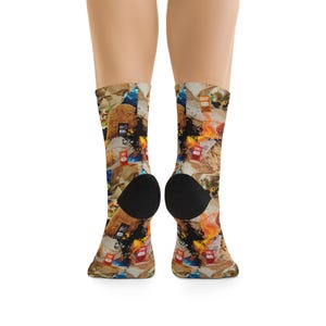 Taco Bell Retro Bootleg Design Crew Socken aus recyceltem Poly - Nachhaltiger Komfort - Einheitsgröße - Tolles Geschenk, Fast Food Nostalgie Bild 4