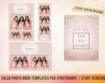Quinceañera Photo Booth Package Salsa booth iPad Champagne | PSD (photoshop) | PNG | JPG