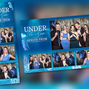 Under The Sea PROM Photo Booth Template  PSD, PNG, Easy 100% Editable Files 2X6 Free 4X6
