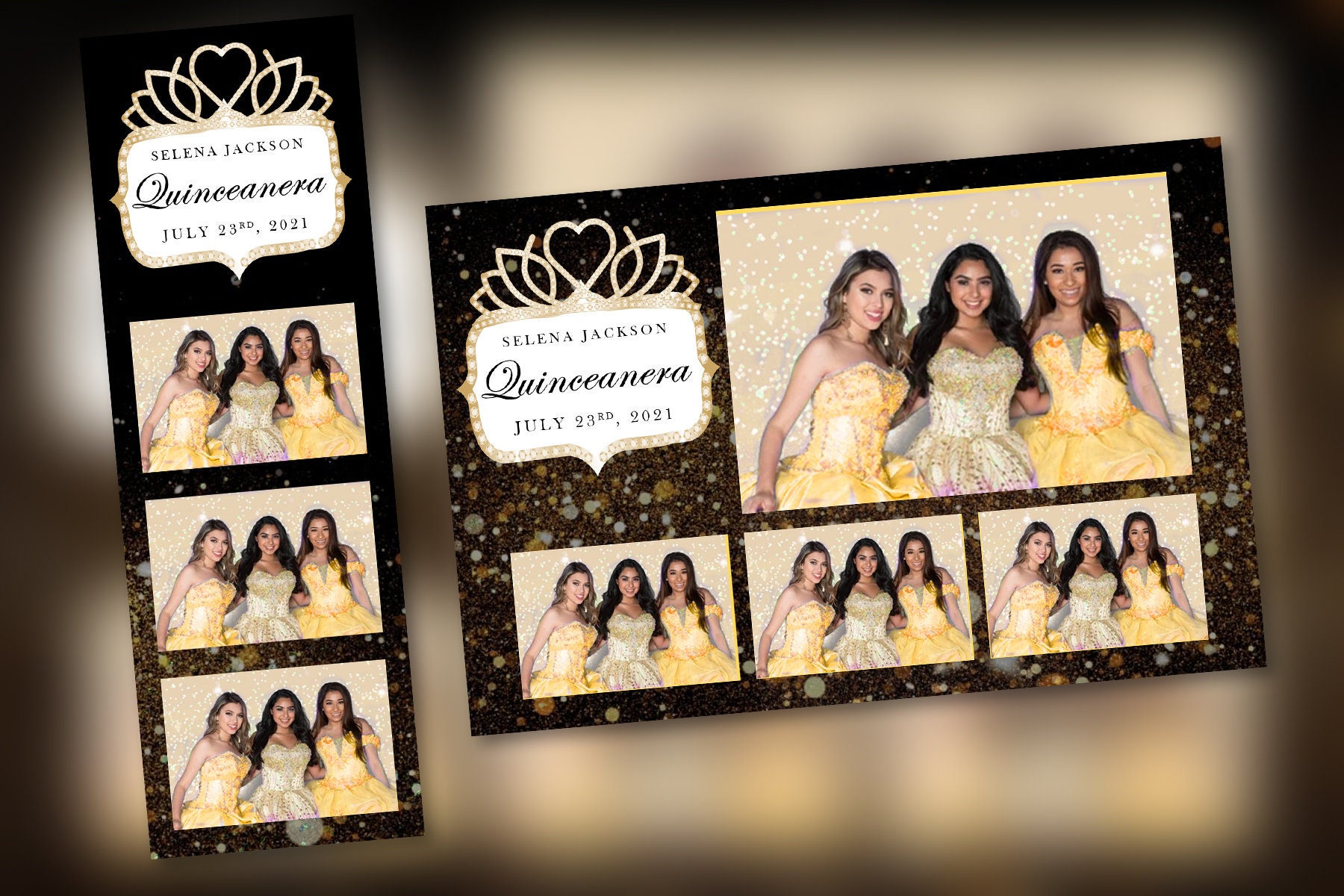 Quinceañera Photo Booth Template Black PSD, PNG, Easy 100 Editable Quinceañera Photo Booth Template Black PSD, PNG, Easy 100 Editable