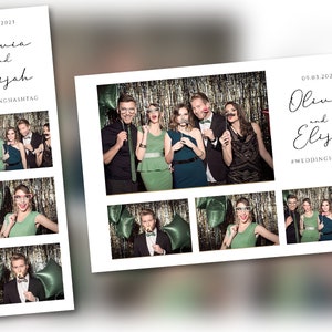 Plantilla elegante y sencilla para fotomatón de bodas (PSD, PNG, archivos 100 % editables, 4 x 6 y 2 x 6)