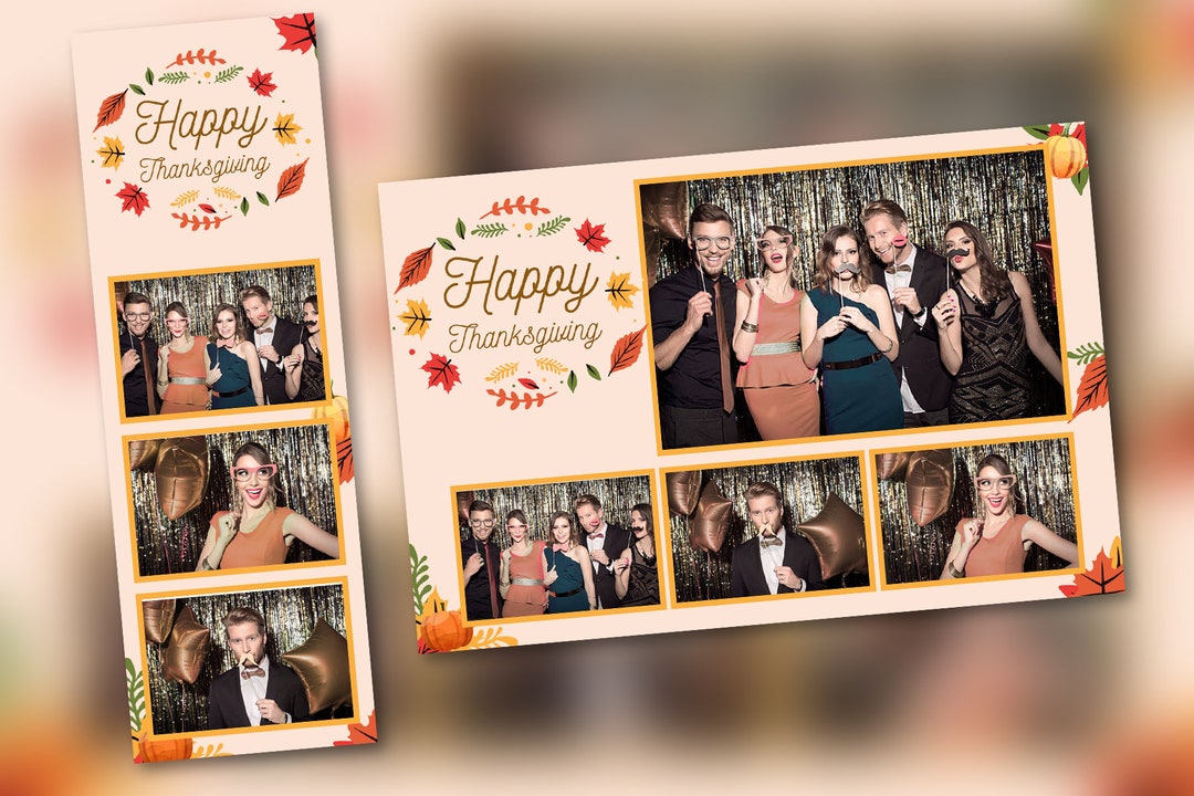 Thanksgiving Photo Booth Template PSD, PNG, Easy 100% Editable Files ...