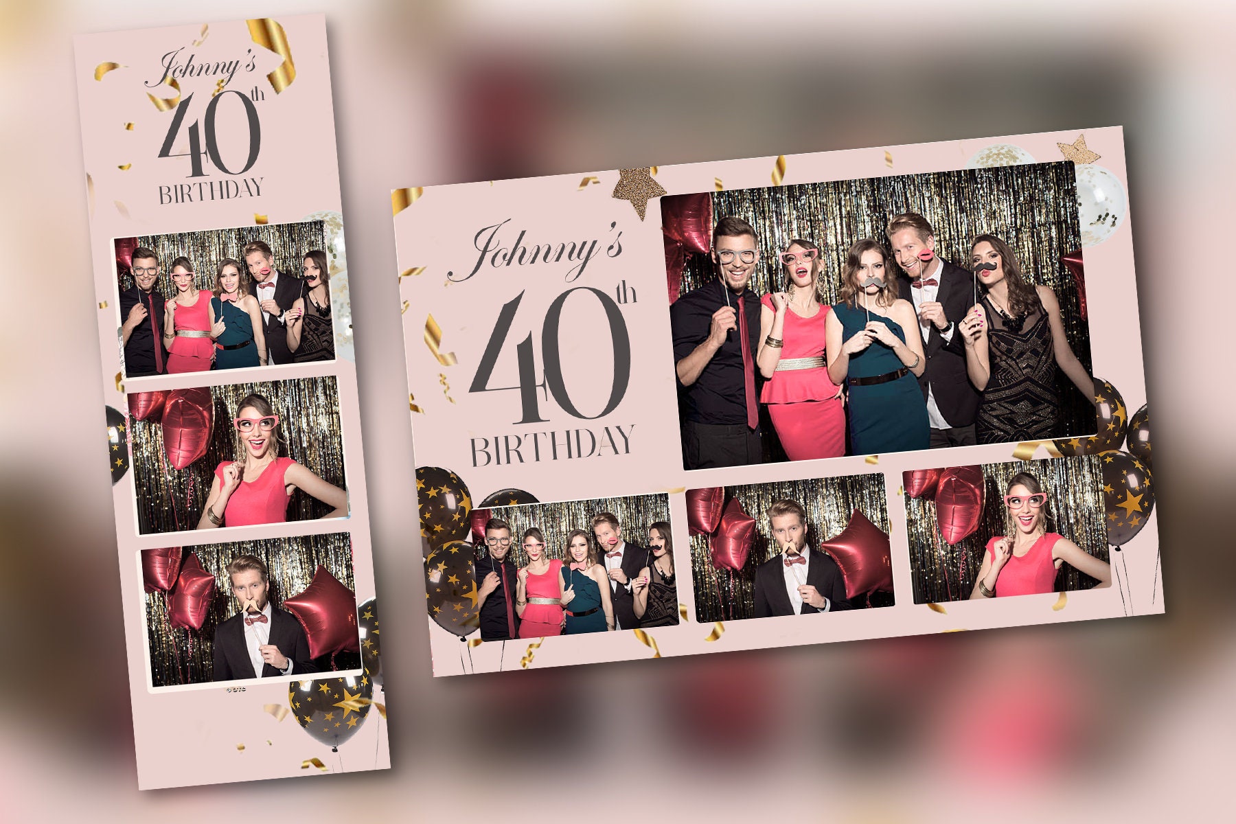 Birthday Photo Booth Template PSD PNG Easy 100 Editable Etsy Birthday Photo Booth Template PSD PNG Easy 100 Editable Etsy
