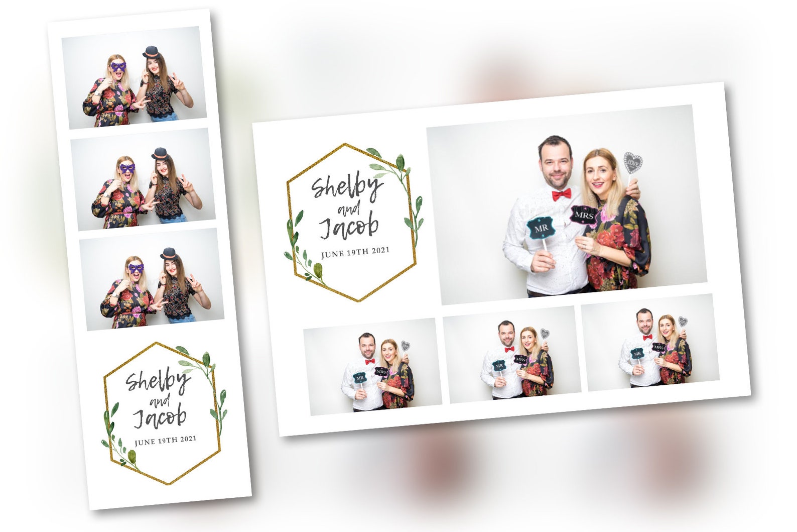 Simple Wedding Photo Booth Template PSD PNG Easy 100 Etsy