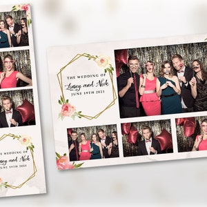 Wedding Photo Booth PSD, PNG, Easy 100% Editable Files 4X6 and 2X6