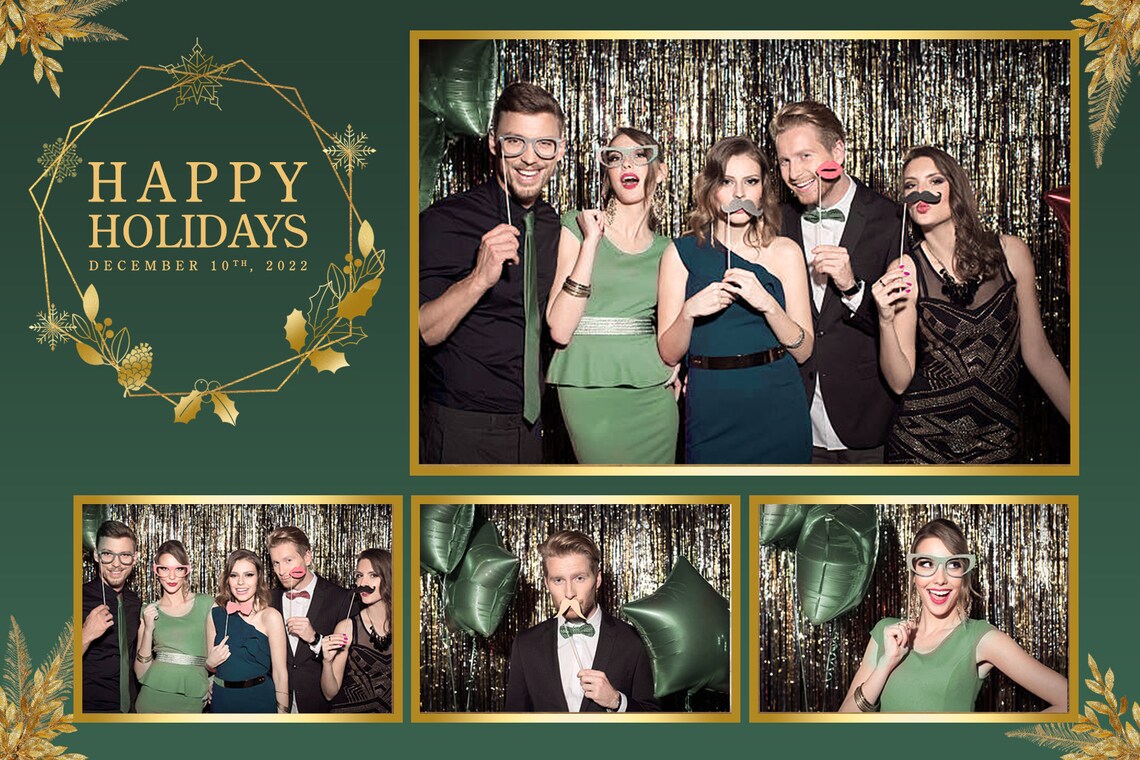 Christmas Photo Booth Template PSD PNG Easy 100% Editable - Etsy