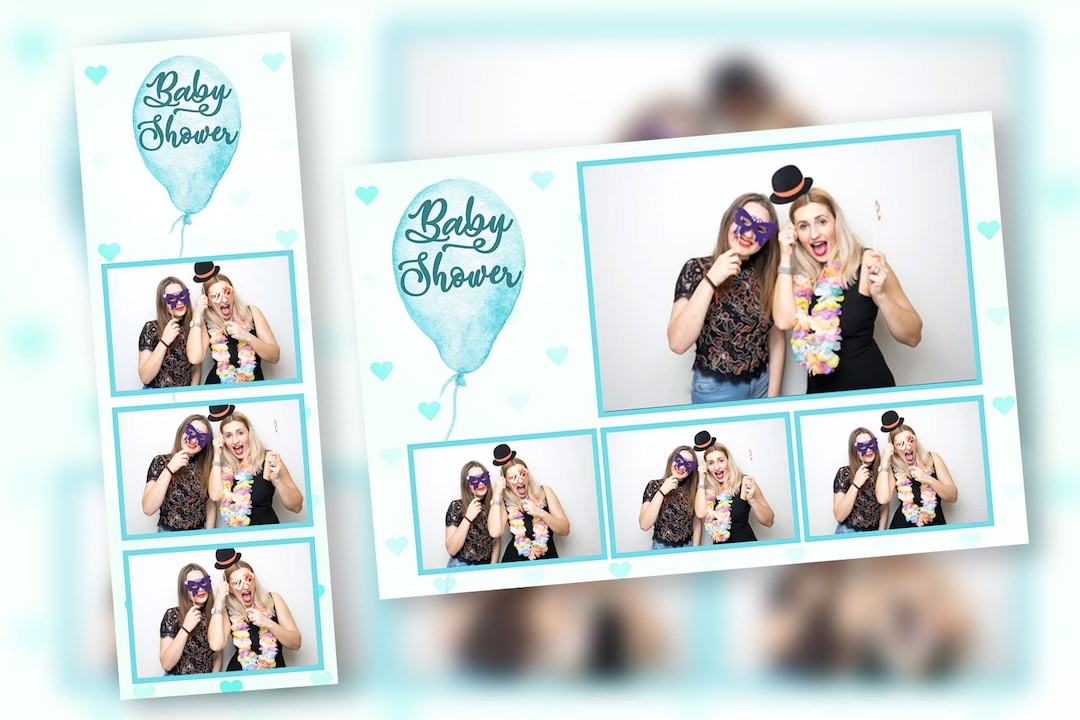 Baby Shower Photo Booth Template PSD, PNG, Easy 100 Editable Files 2X6 Free 4X6 BOY Etsy