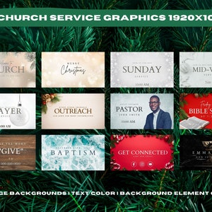 Church Service Media Christmas 13 Templates 1920 X 1080  Edit with CANVA 100% Editable