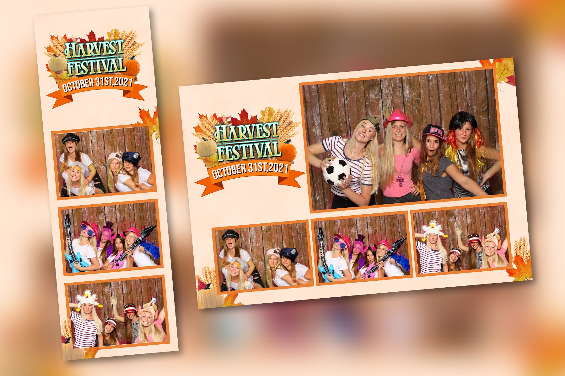 Fall Festival Photo Booth Template PSD PNG Easy 100 Etsy