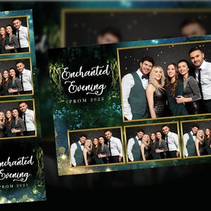Verzauberter Wald PROM Photo Booth Vorlage PSD, PNG, einfach 100% bearbeitbare Dateien 2X6 kostenlos 4X6