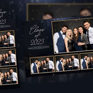 Graduation  Party Photo Booth Template   PSD, PNG, Easy 100% Editable Files 2X6 Free 4X6 Blitz