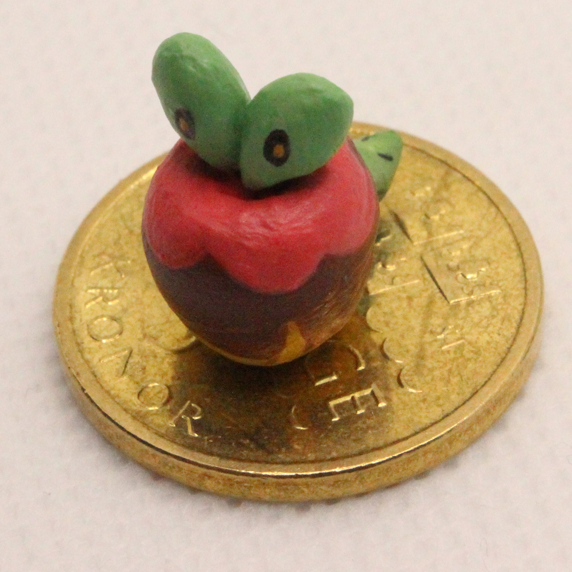 Pokémon Adorable TINY Shiny Applin Sculpture Figurine Handmade Clay Art ...