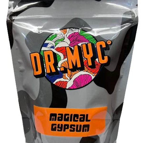 Magical Gypsum for Mushrooms - Lab Grade Gypsum with Humic Acid, Organic Biochar, Sucrose and Microbes