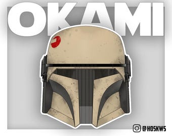 Okami custom mandalorian helmet