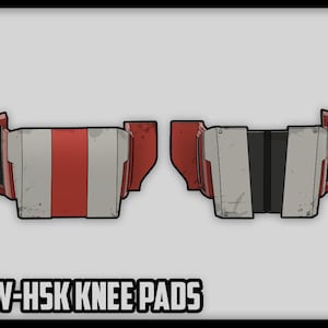 Custom mandalorian knee pad armor