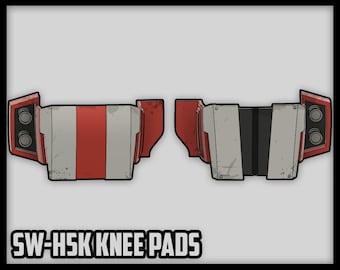 Custom mandalorian knee pad armor